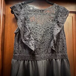 Xhilaration Black Lace Jumpsuit